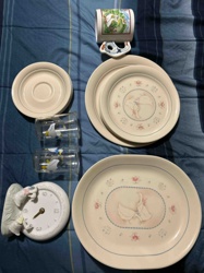 Vintage Mother Goose Themed Dinnerware and Decor Collection