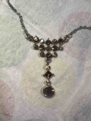 Rhinestone Bib-Style Pendant Necklace