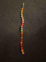 Multi-colored Floral Bead Strand