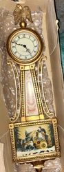 Gilt Eagle & Chariot Motif Wall Pendulum Clock
