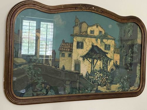 Framed Venetian Canal Scene Print