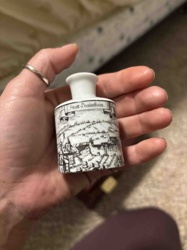 Souvenir Miniature Vase/Bottle with "Stadt Traunstein" Scene