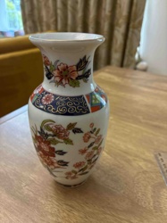 Imari-Style Porcelain Floral Vase