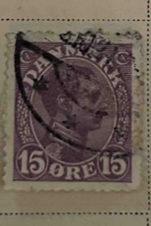 Denmark 15 Ore King Christian X Postage Stamp