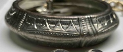 Vintage Embossed Metal Bangle Bracelet