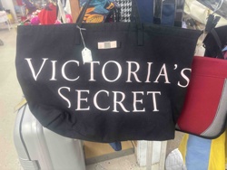 Victoria's Secret Black Canvas Tote Bag