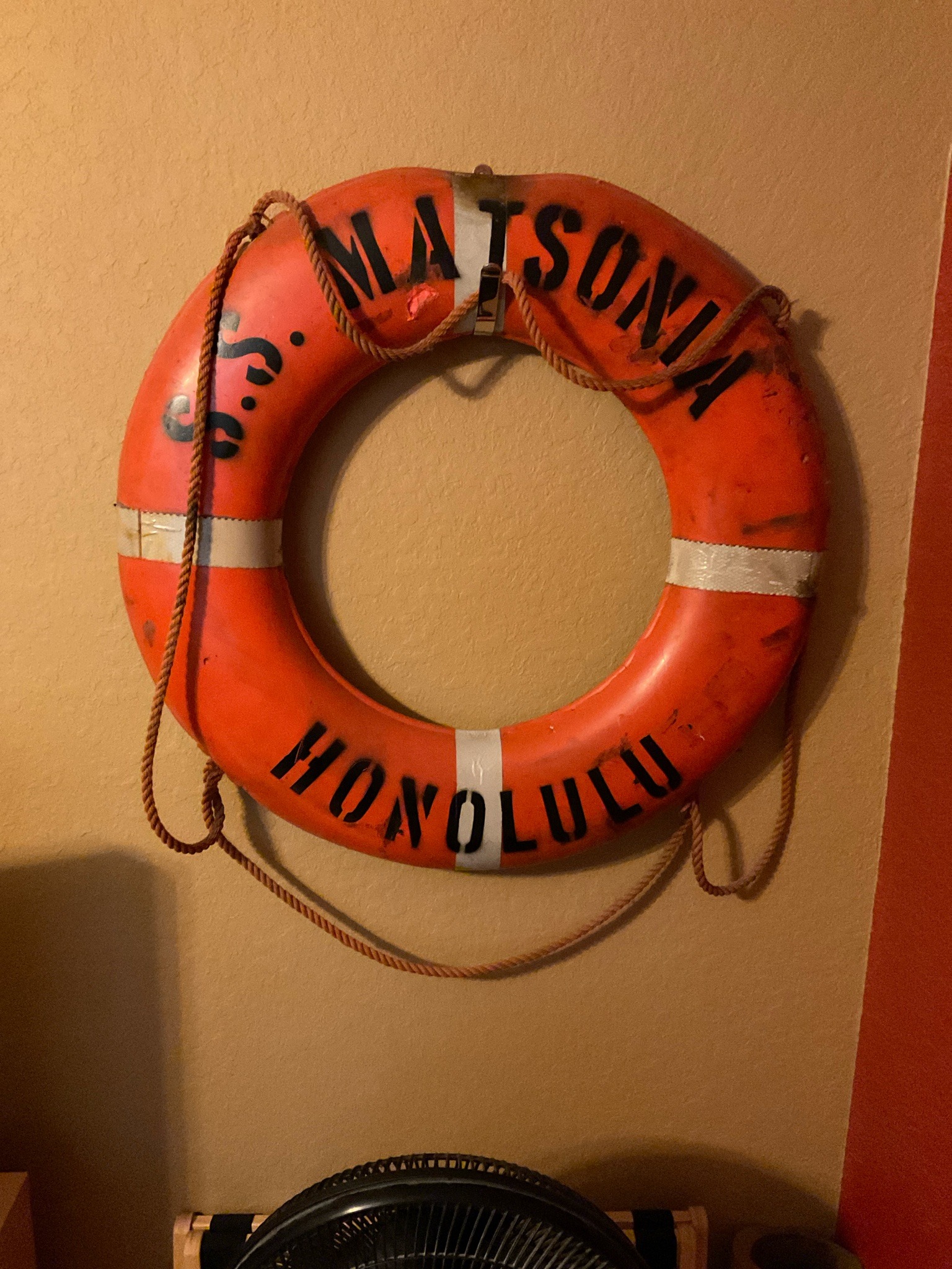 Submitted photo of Vintage Life Ring inscribed 'S.S. MATSONIA HONOLULU' (not authenticated)