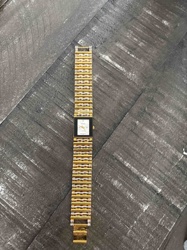 Two-Tone Rectangular Dial Ladies' Bracelet Watch