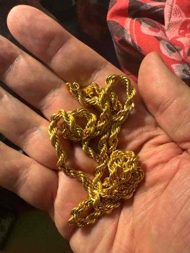 Gold-colored Rope Chain Necklace