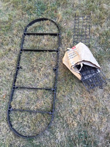 Disassembled Arched Metal Garden Trellis