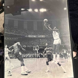 Black and White Photograph of Michael Jordan at UNC