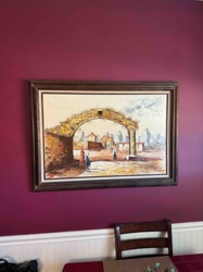 Oil Painting: Arched Gateway with Figures
