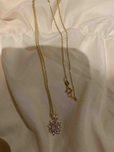 Gold-Toned Cluster Pendant Necklace
