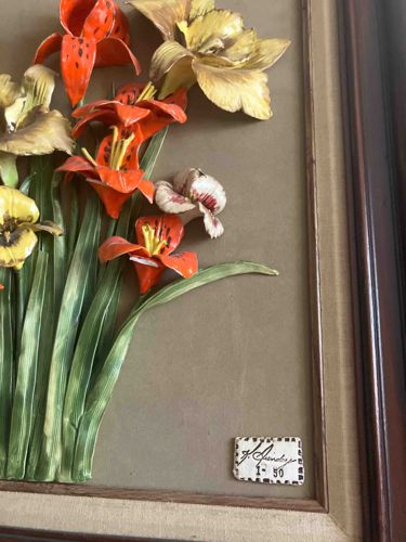 Limited Edition 3D Floral Sculpture 'J. Seandre'