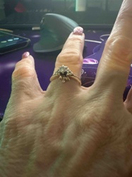 Vintage Diamond Cluster Wedding Ring