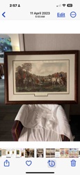 Framed Fox Hunting Scene Print