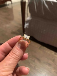 Yellow Gold Moissanite Solitaire Ring