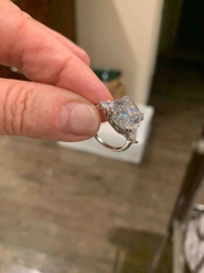Three-Stone Moissanite Ring
