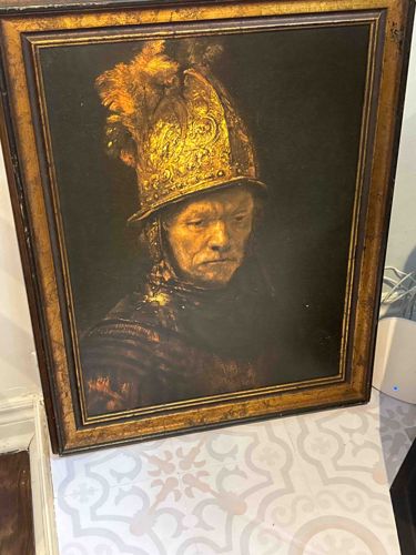 Framed Print of 'The Man with the Golden Helmet'