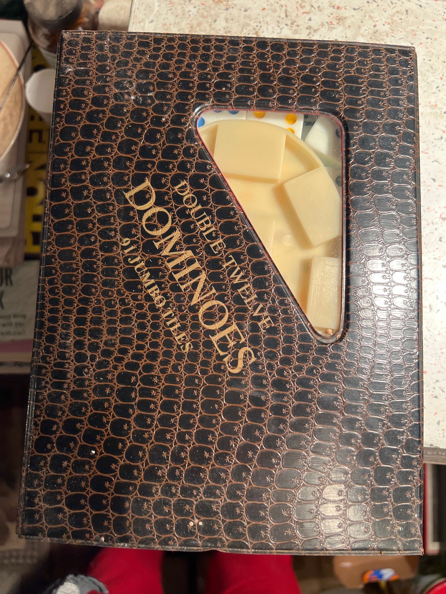 Submitted photo of Double Twelve Dominoes Game Set (unverified)