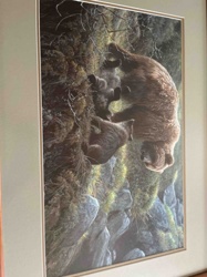 Grizzly and Cubs (Robert Bateman Print)