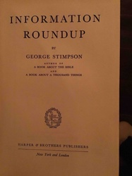 INFORMATION ROUNDUP by George Stimpson (Title Page)