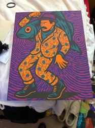 Man with Fish Art Print
