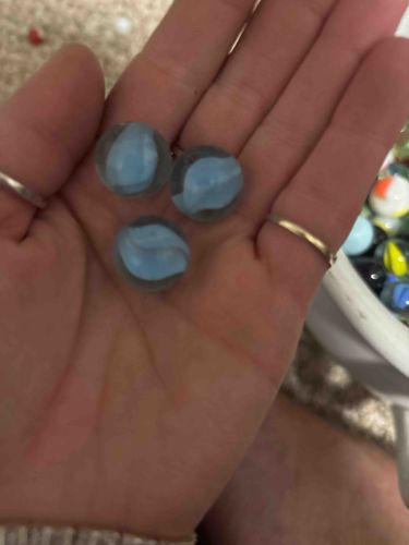 Blue Swirl Glass Marbles
