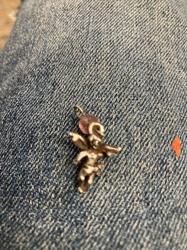Fairy/Angel Charm with Pink Bead
