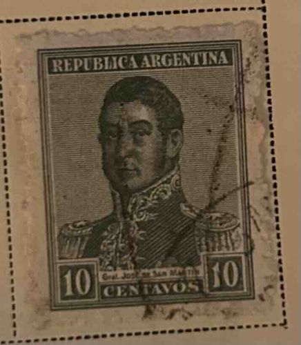 General José de San Martín 10 Centavos postage stamp