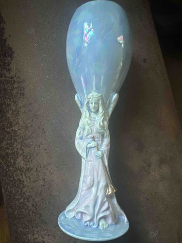 Iridescent Angel with Horn and Vessel