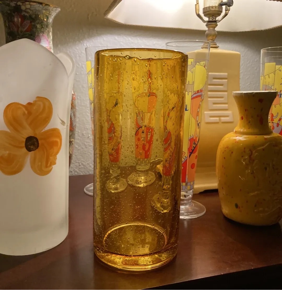 Submitted photo of Amber art glass vase