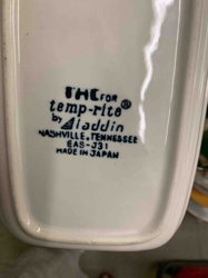 temp-rite by Aladdin Ceramic Dish (Made in Japan)