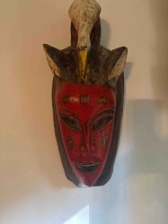 African Figural Wall Mask
