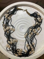 Multi-Strand Shell and Seed Bead Necklace