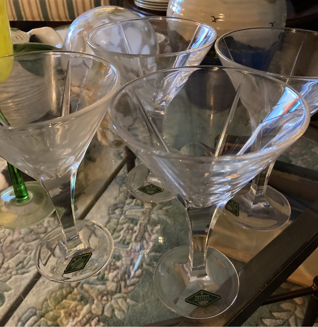 Submitted photo of Shannon Crystal martini glasses (not authenticated)
