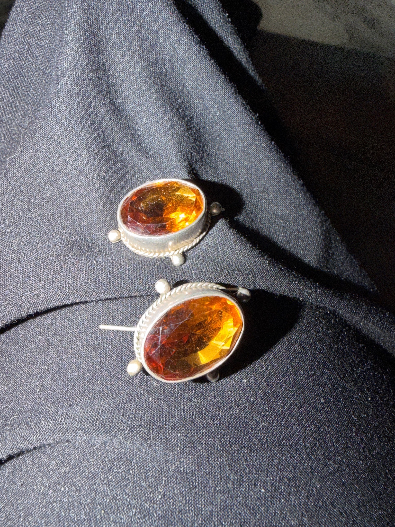 Submitted photo of Amber and silver earrings