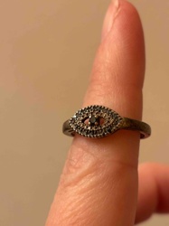 Evil Eye Pave Ring