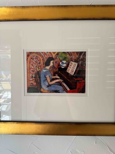 Henri Matisse Lithograph 'Young Woman Playing the Piano'