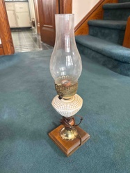 Vintage Converted Oil Lamp / Kerosene Lamp
