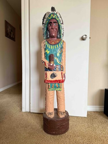 Cigar Store Native American Indian Chief Wooden Statue
