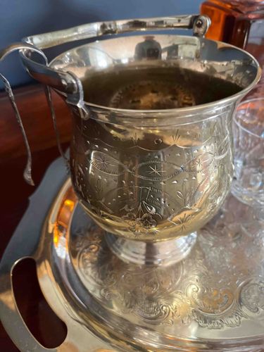Engraved Britannia Metal or Silver Plated Tankard / Mug with Handle