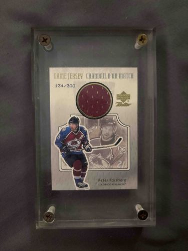 Peter Forsberg Colorado Avalanche Game-Used Jersey Relic Trading Card