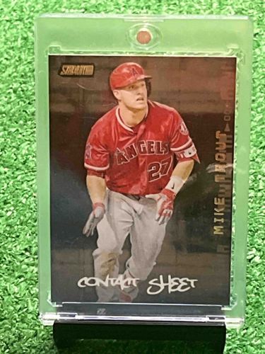 2020 Topps Stadium Club Mike Trout Contact Sheet Insert Card