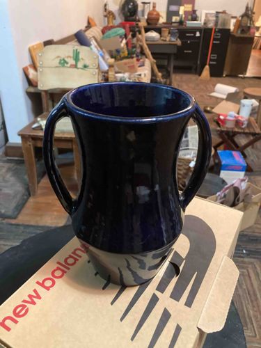 Glazed Pottery Vase with Handles (Great Smoky Mountains inspired)