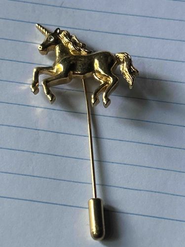 Gold Unicorn Stick Pin
