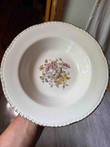 Vintage Floral Soup Bowl