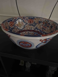Imari Style Porcelain Punch Bowl