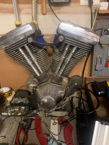 Custom S&S Cased V-Twin Engine with 1984 Harley-Davidson Evolution Top End