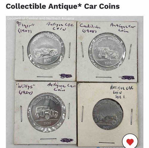 Collectible Antique Car Coins Set